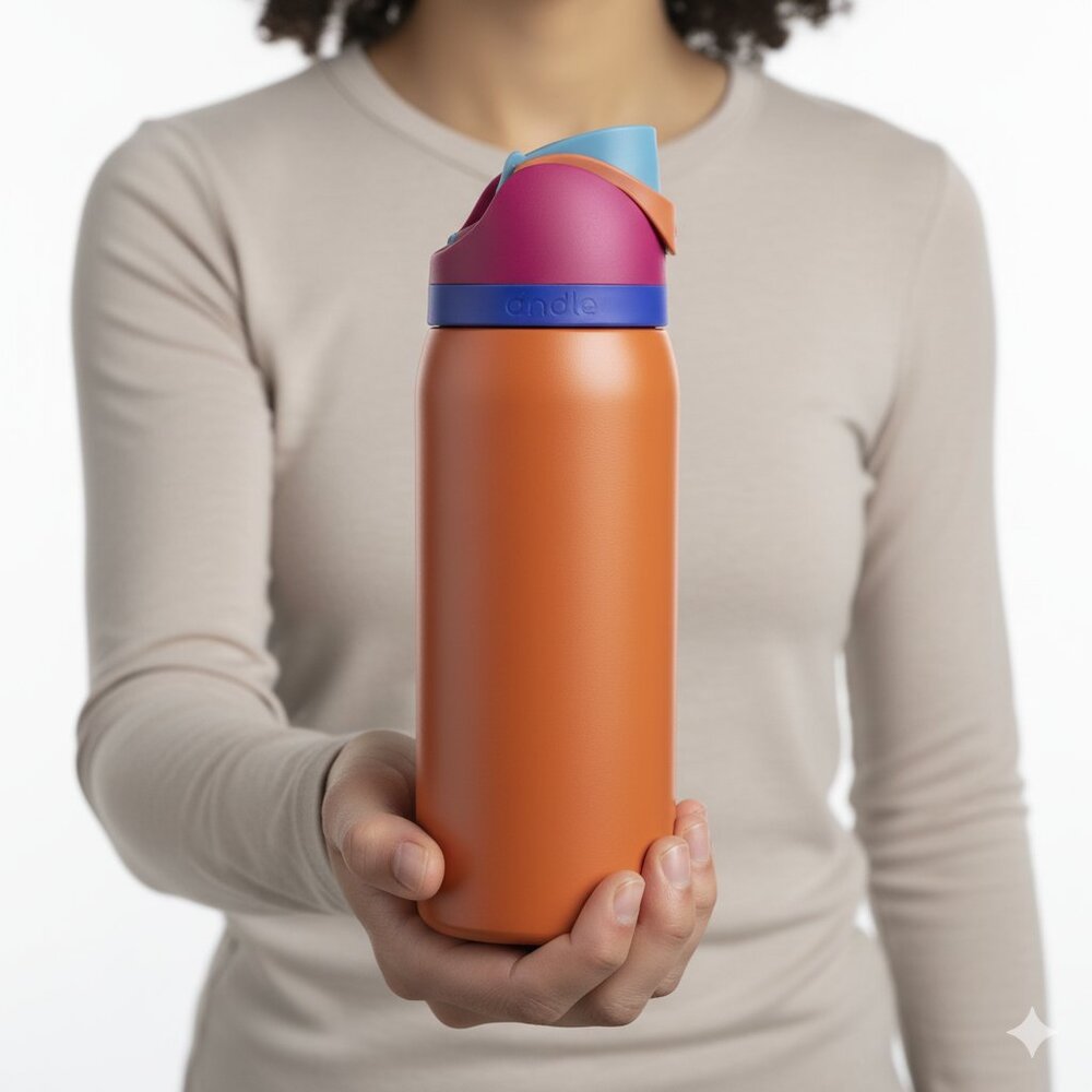 OWALA 32 oz Multi-Color FreeSip Stainless Steel Water Bottle Leakproof Straw